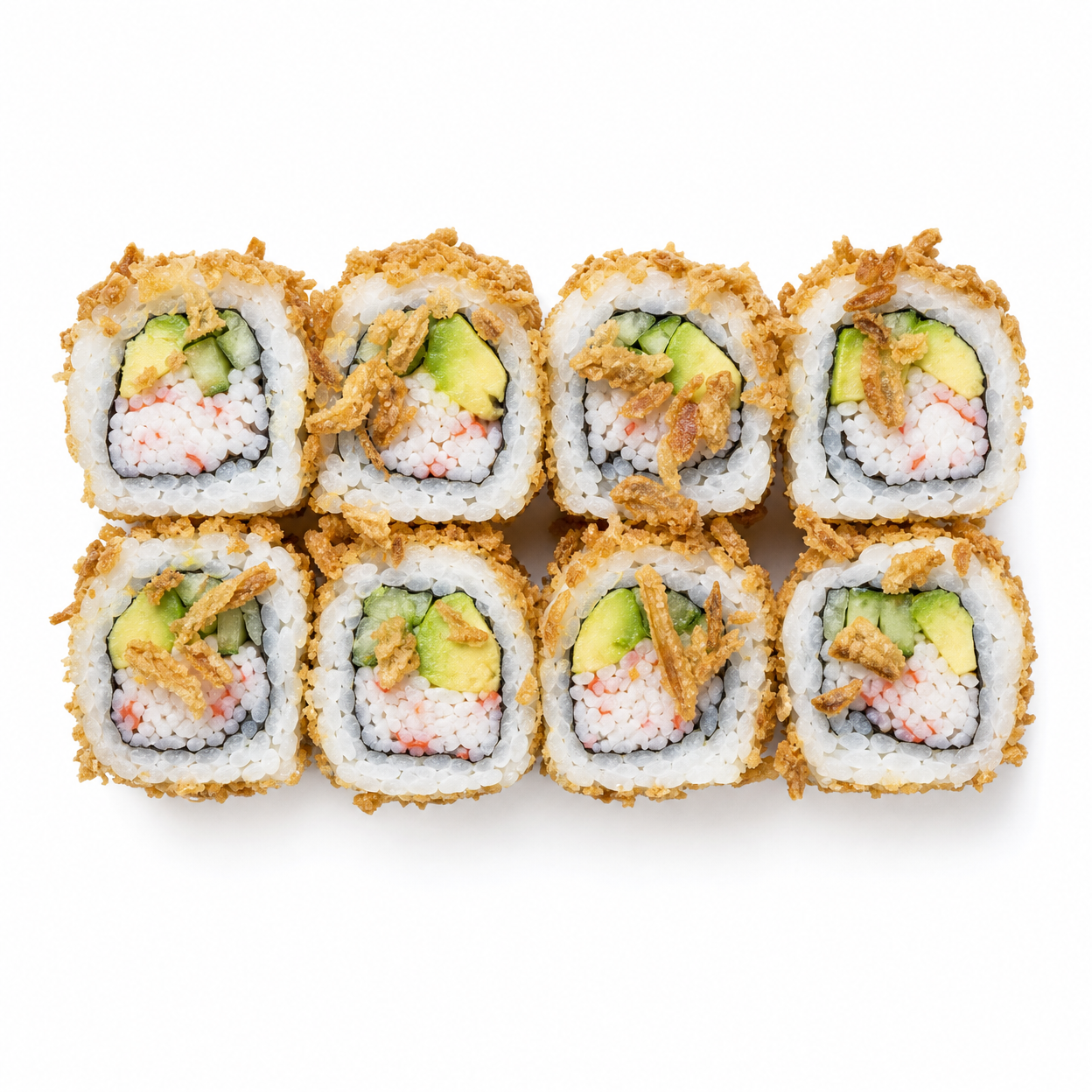 California rolls crispy
